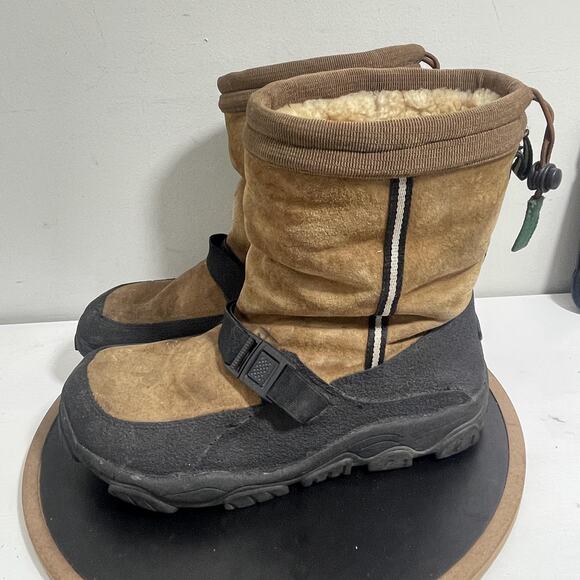 Cabelas Alaskan Guide Brown Shearling Boots Mens 13M Brow Winter Snow Outdoor‎ - Picture 5 of 11